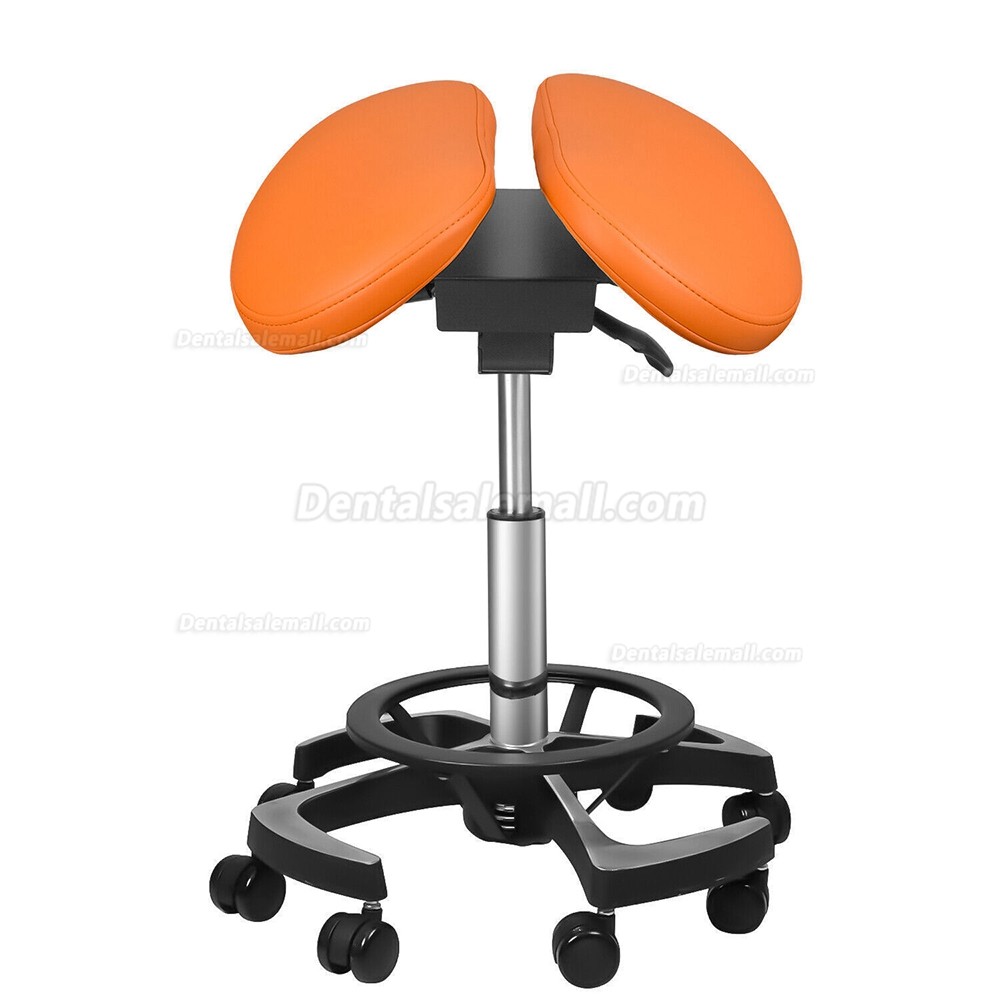 Ergonomic Dental Assistant Stool Two-part Saddle Chair Assistant Operator Stools Imported Leather